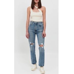 AGOLDE | 90's Pinch Waist Straight Leg Distressed Jeans, Size 25
